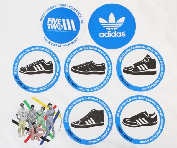 アディダス スリーストライプス 誕生60周年 FIVE-TWO 3 ステッカー 8枚セット ADIDAS リップスライム オリジナルス スーパースター シール拍卖
