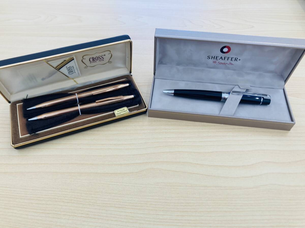 SHEAFFER シェーファー ボールペン / CROSS クロス 1/20 14KT GOLD FILLED ボールペン・シャープペンシル セット拍卖