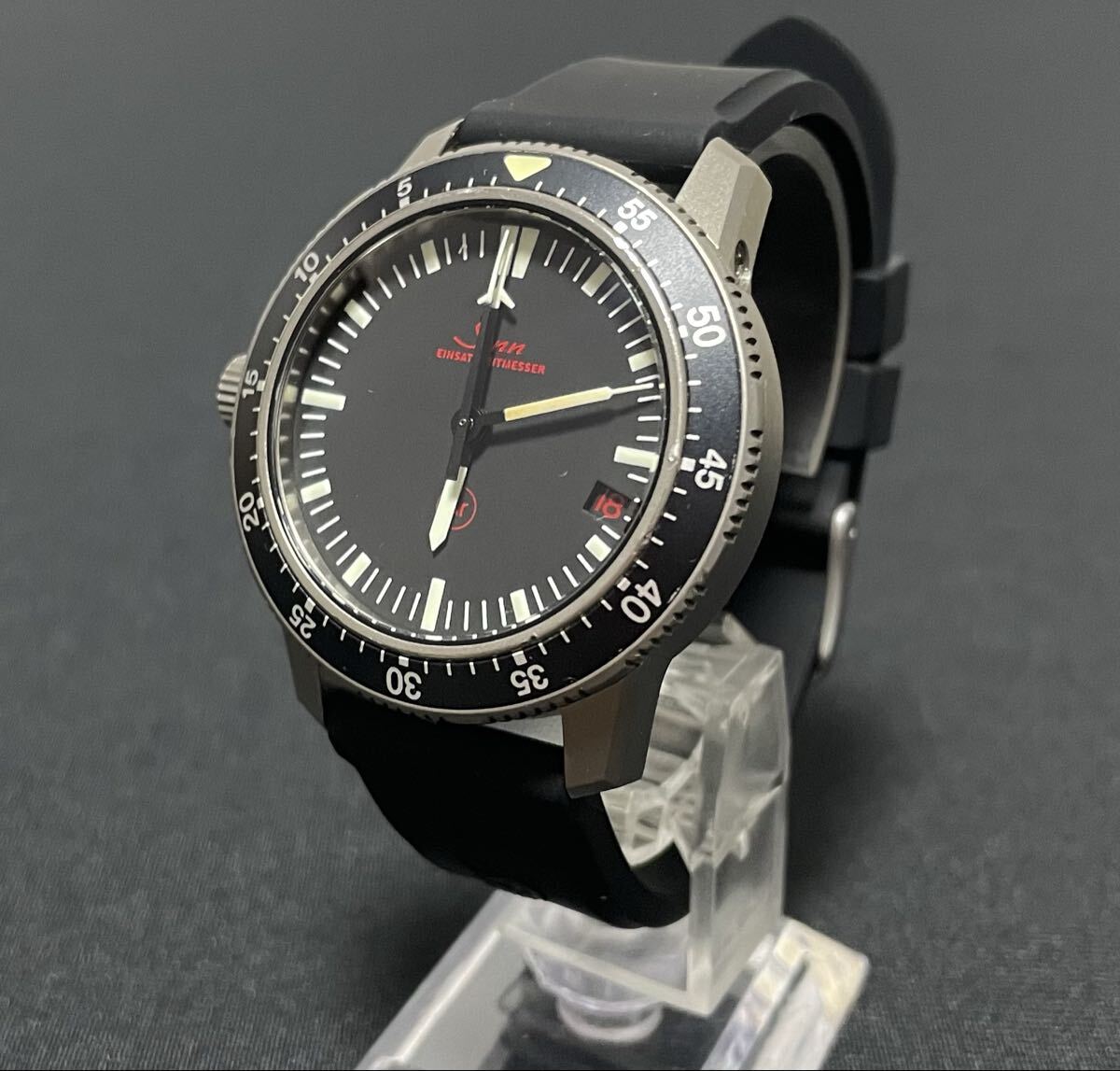 動作確認済 Sinn CHRONOGRAPH 503. EZM-1 ジン クロノグラフ 自動巻き 純正ラバーベルト i0911拍卖