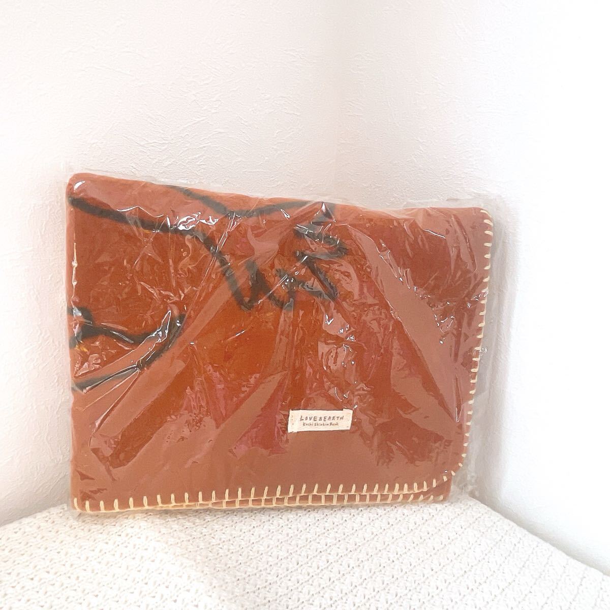 新品★非売品ブランケットblanket 高知信用金庫ハーフケット限定ひざ掛け膝掛け毛布ブラック黒コレクション茶色ブラウン北欧ベージュ拍卖