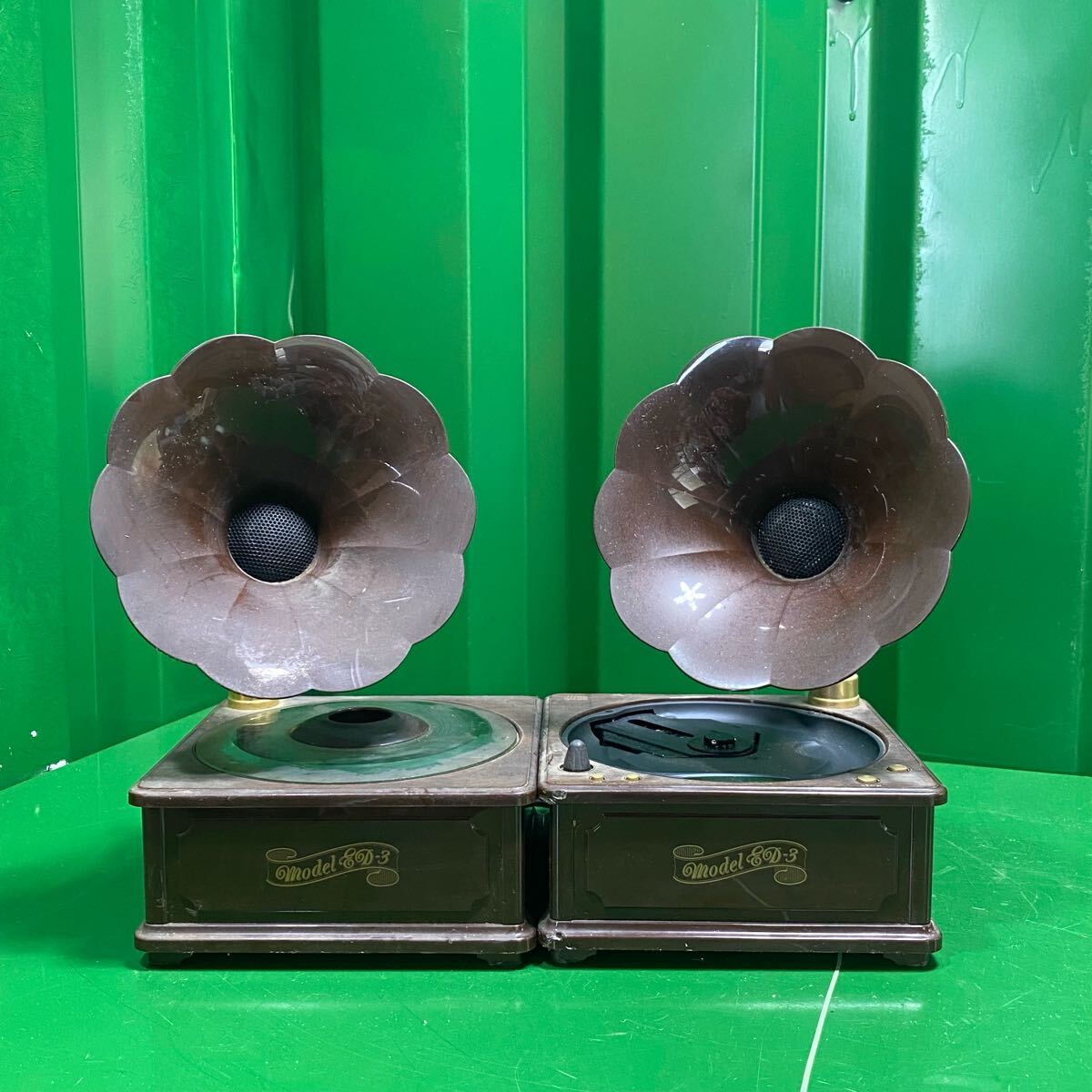 【ジャンク】 marantz ED-3F 蓄音機型スピーカー マランツ 現状品 中古品 レトロ 部品取り 通電OK 10211351拍卖