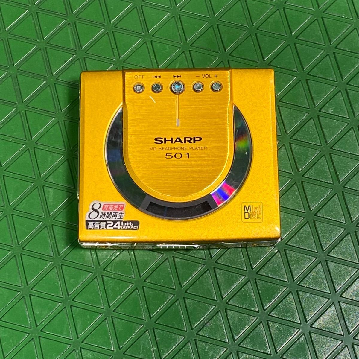 【通電OK】SHARP MDヘッドホンプレイヤー MD-ST501-Y 動作未確認 読込みNG 本体のみ 現状品 中古品 部品取り 10221050拍卖