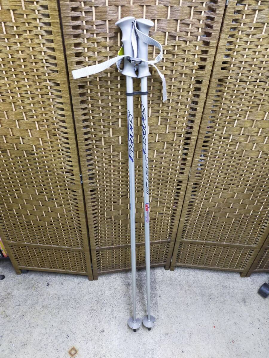 F01-20251023-10 NISHIZAWA スキー ストック AERO 120cm アルミ製 グレー 2本セット拍卖