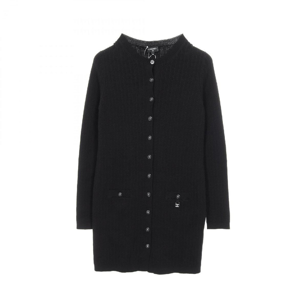シャネル ココマーク ライオンボタン ブランドオフ CHANEL コットン カーディガン 中古 レディース拍卖