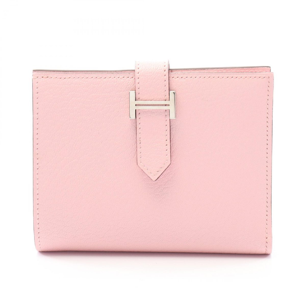 エルメス ベアンコンパクト ブランドオフ HERMES レザー 二つ折り財布 シェーブル 中古 レディース拍卖