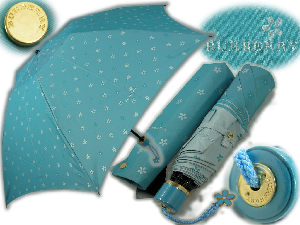★新品未使用★BURBERRY★バーバリー★刺繍ロゴ付・花柄★UVカット・折り畳み傘・日傘・雨傘・50cm三段折り★日本製拍卖