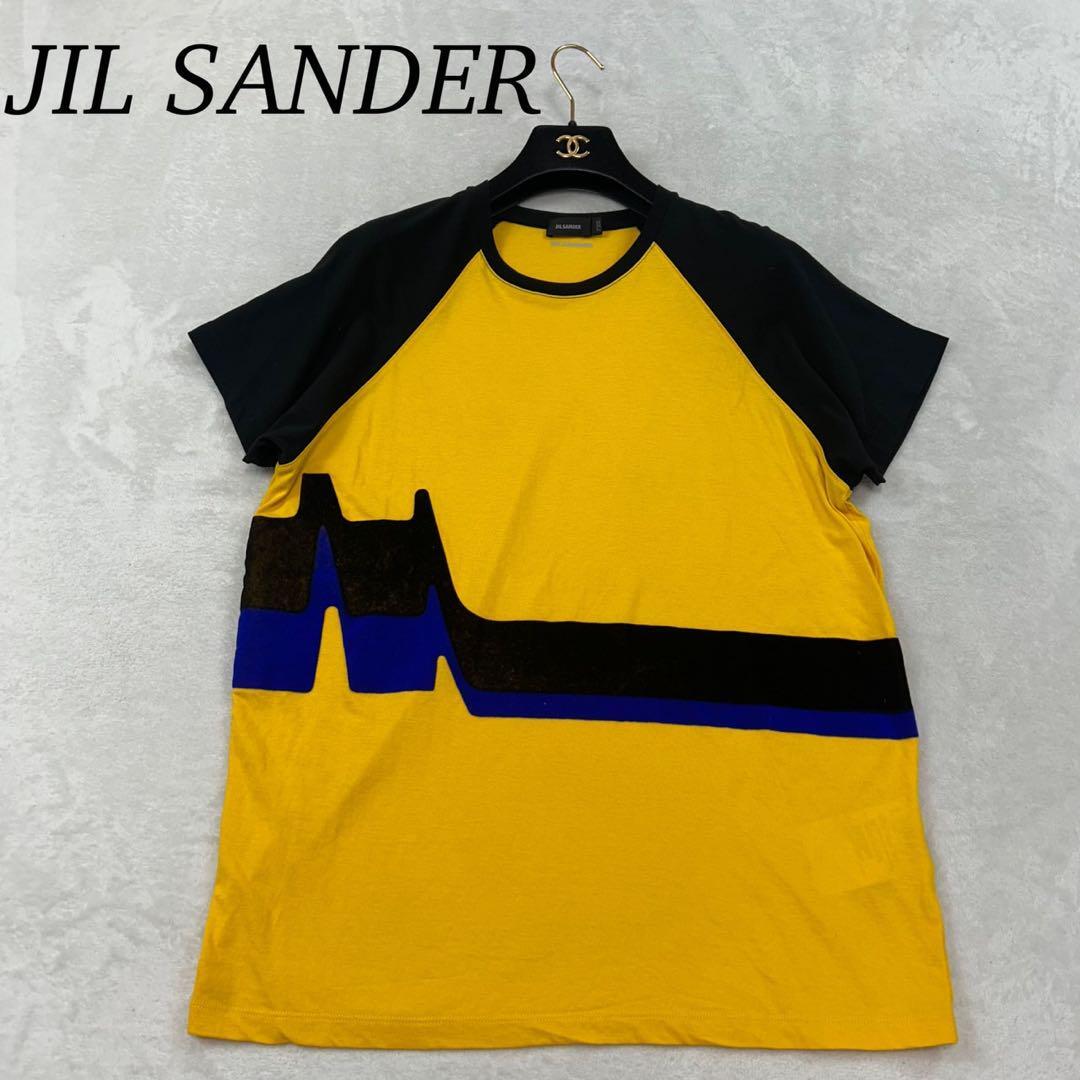 J11 美品 M ジルサンダー ベロア切り替え 半袖 Tシャツ メンズ拍卖