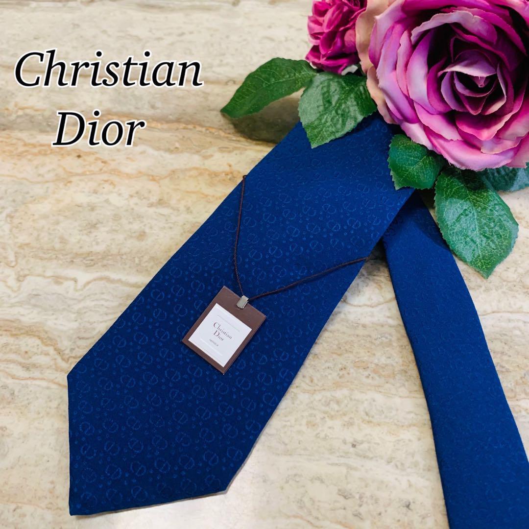 N185 新品未使用 タグ付き クリスチャンディオール 総柄 ネクタイ メンズ拍卖