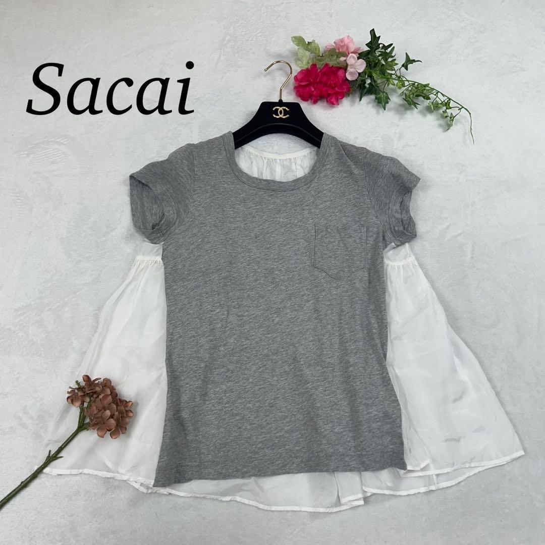 I331 M 2 サカイ シフォン バックプリーツ カットソー レディース拍卖