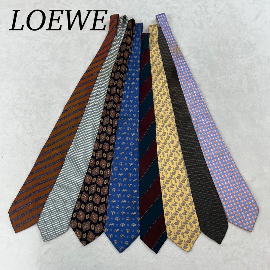 NM30 ロエベ 8本 セット まとめ売り ネクタイ メンズ拍卖