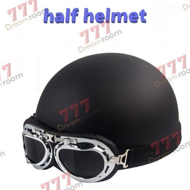 American ハーフヘルメット ゴーグル付【F-147】半キャップ コルク バイク フリーサイズ アメリカン メンズ レディース ユニセックス拍卖