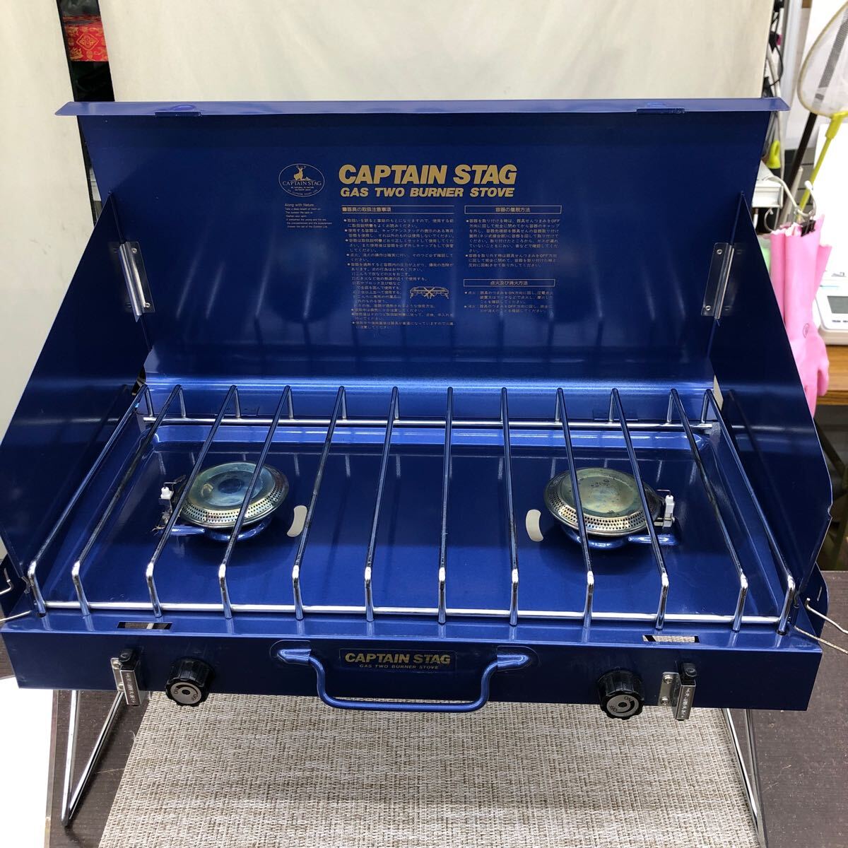 【中古品】 CAPTAIN STAG キャプテンスタッグ ステイジャー コンパクト ガス ツーバーナー コンロ M-8249 拍卖