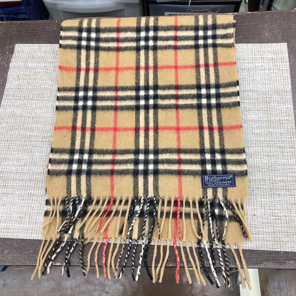 【中古品】 Burberrys マフラー ノバチェック ストール バーバリー カシミヤ BURBERRY ベージュ バーバリーズ拍卖