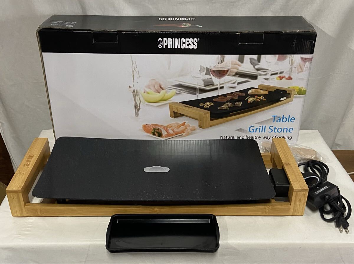 A【500円スタート】 Princess Table Grill stone PRINCESS プリンセス テーブルグリル ホットプレート 通電のみ確認済 横幅約50cm拍卖