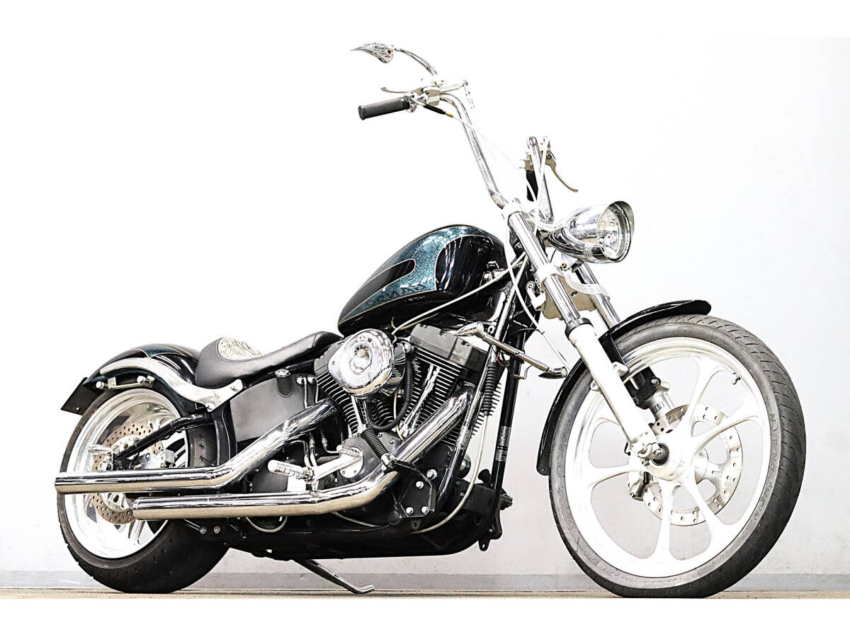 ハーレー FXSTB ナイトトレイン 2000y TC88B ニュースクール コブラフルエキ S&Sエアクリ Eキャブ キャスト リア240ワイド ETC拍卖