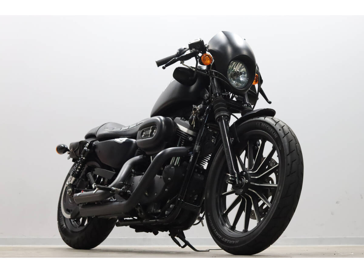 ハーレー XL883N 2015y 8607km 低走行 バンス&ハインズフルエキマフラー スワローハンドル サイドナンバー ETC拍卖