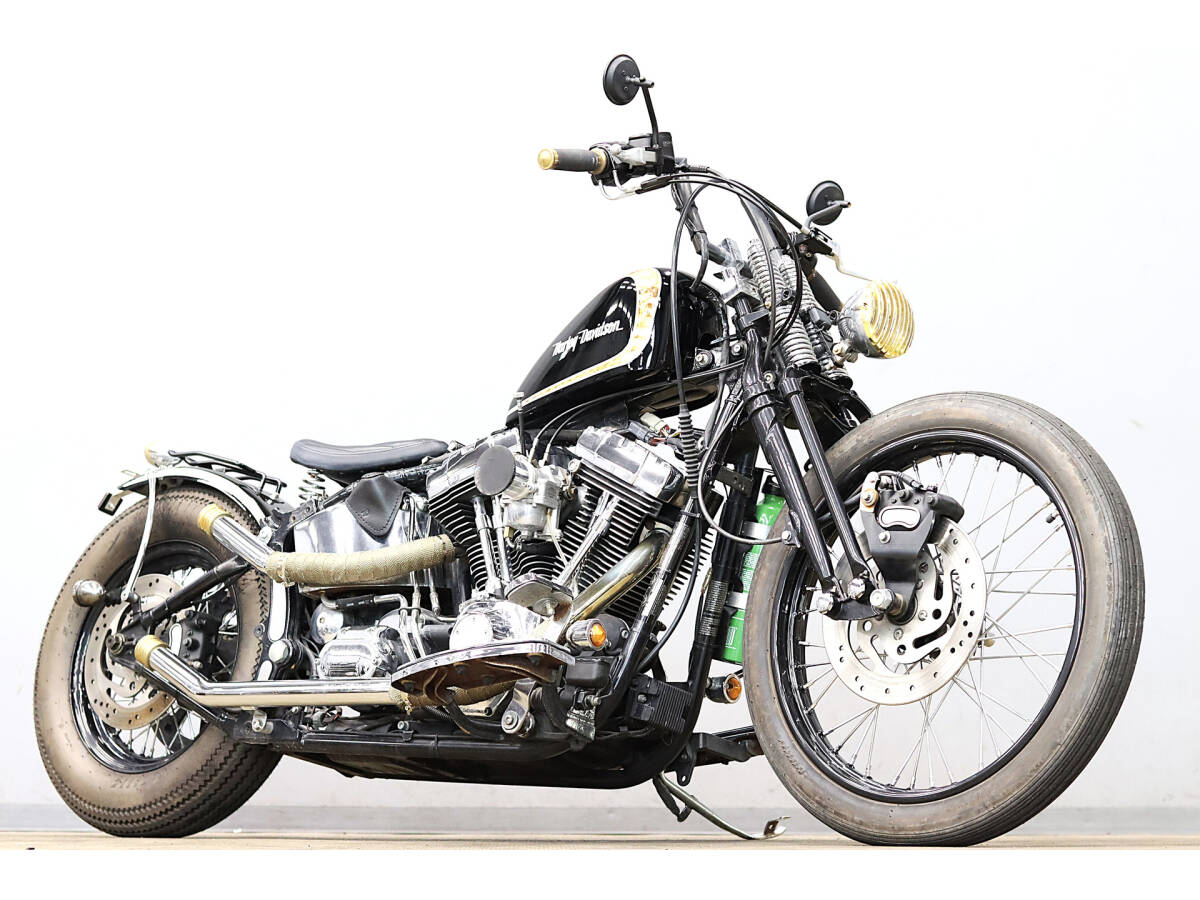 ハーレー FLSTC ヘリテイジクラシック 2000y TC88B ボバーカスタム 74スプリンガーフォーク ドラッグパイプマフラー Eキャブ ETC拍卖