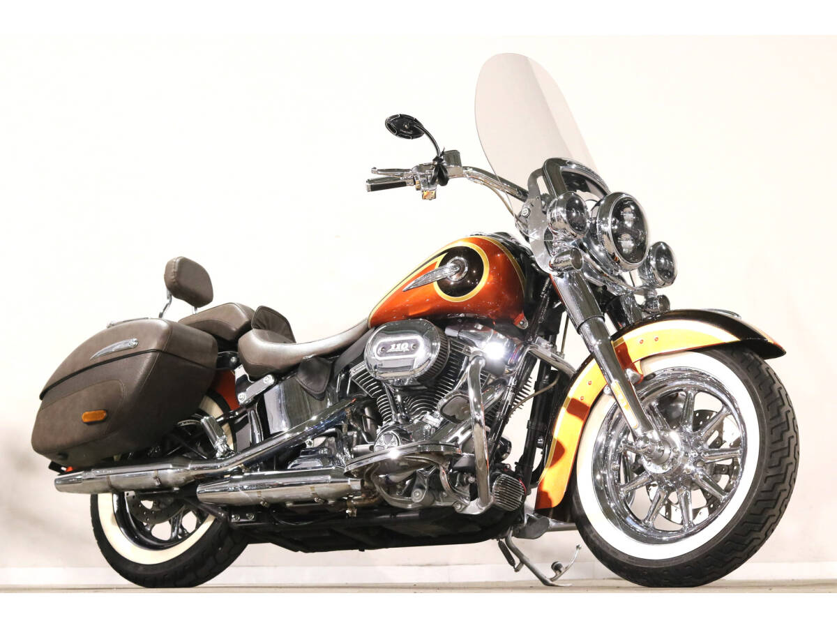 ハーレー FLSTN CVOソフテイルDX 2014y TC110B 1800cc 4326km 低走行 Jaggオイルクーラー Arlen Nessダービーカバー拍卖