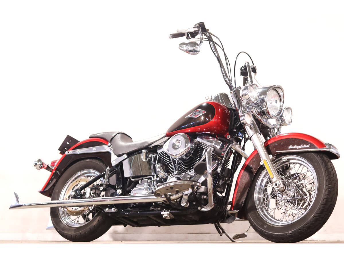 ハーレー FLSTC ヘリテイジソフテイル 2013y TC96 15885km チョロスタイル BASSANIフルエキ S&Sエアクリ エンジンガード ナセル 検8/6拍卖