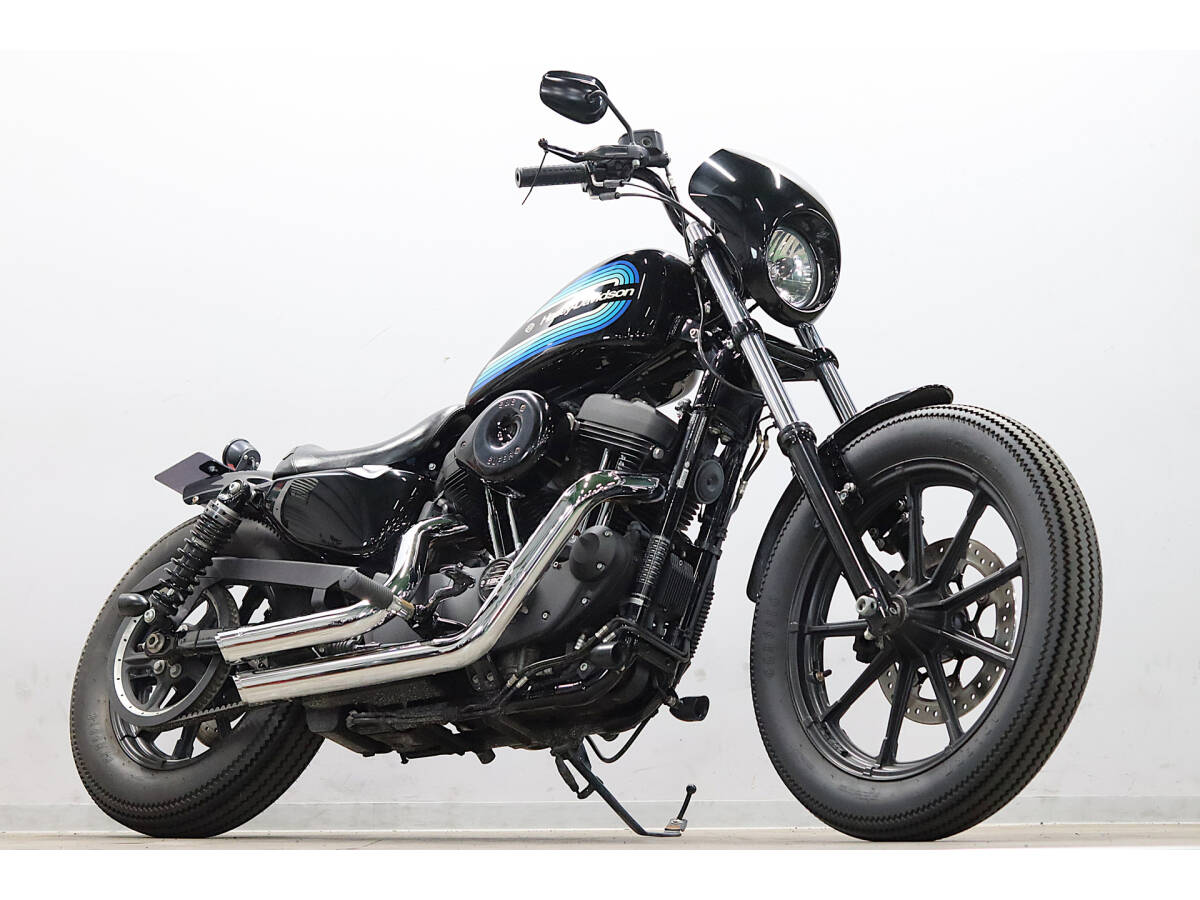 ハーレー XL1200NS アイアン 2018y チューニング ショートショット S&Sエアクリ ラペラ コイル移設 サイドメータ ロングフォーク ABS拍卖