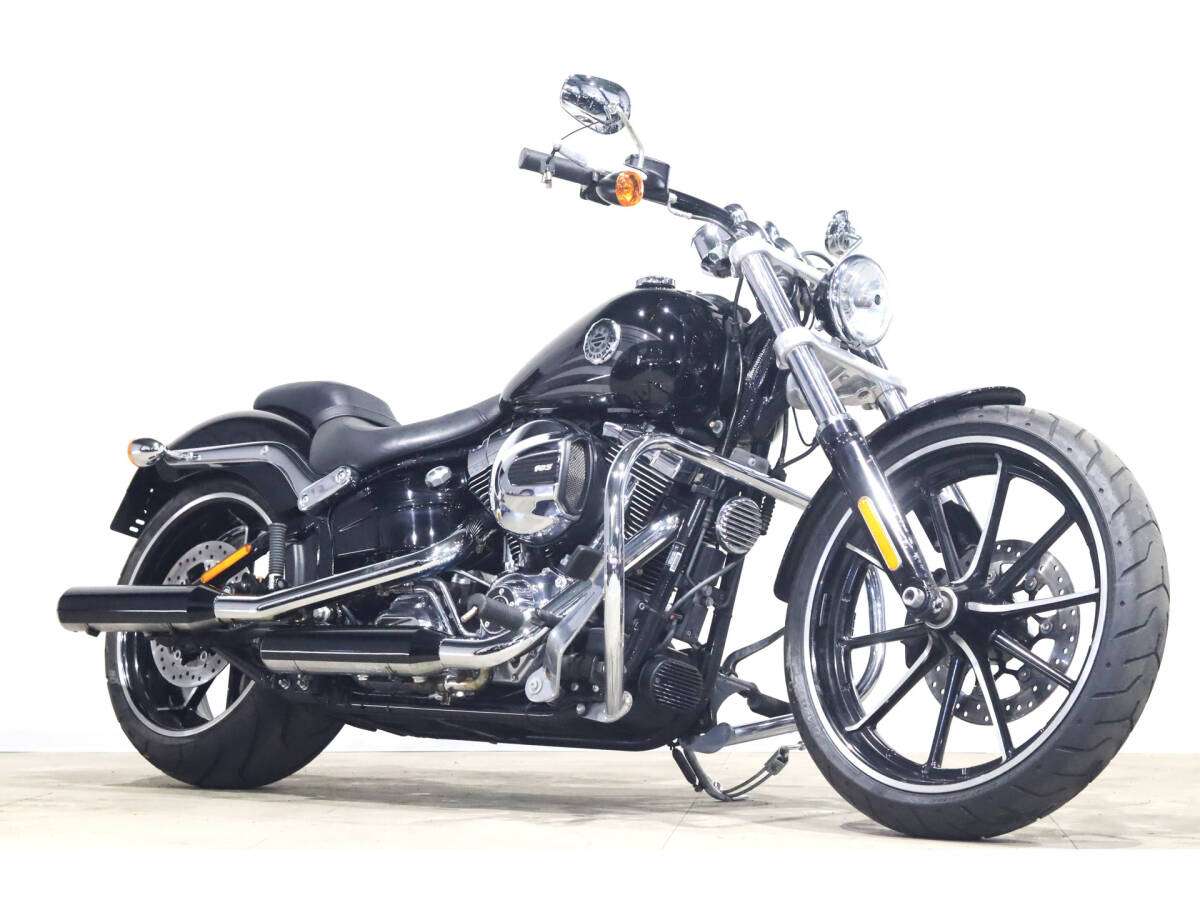 ハーレーFXSBブレイクアウト TC103B 1690cc 2016y 低走行 14427km ノーマル車 純正オプション エンジンガード 240ワイドリアタイヤ拍卖