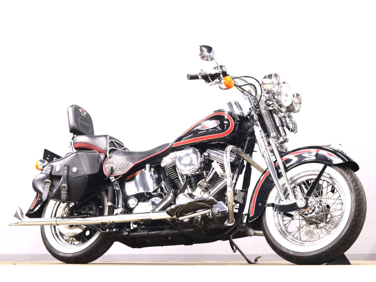 ハーレー FLSTS ヘリテイジスプリンガー 1998y 後期EVO 1340cc ストックスタイル 純正スプリンガー 独立管フィッシュテール ダイナS拍卖