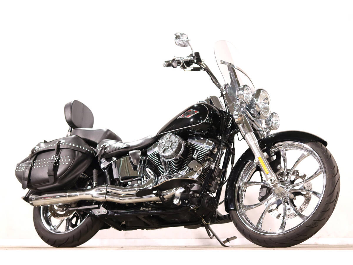 ハーレー FLSTC ヘリテイジソフテイル 2014y 14112km 低走行 PMホイールF/R Bassaniフルエキ TRIJYAボード デタッチャブルサドル 検7/拍卖