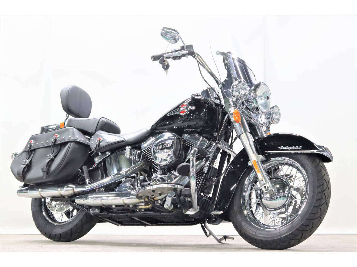 ハーレー FLSTCヘ リテイジソフテイルクラシック 2016y TC103B 1689cc HD純正OPマスタッシュエンジンガード ヒーテッド グリップ拍卖