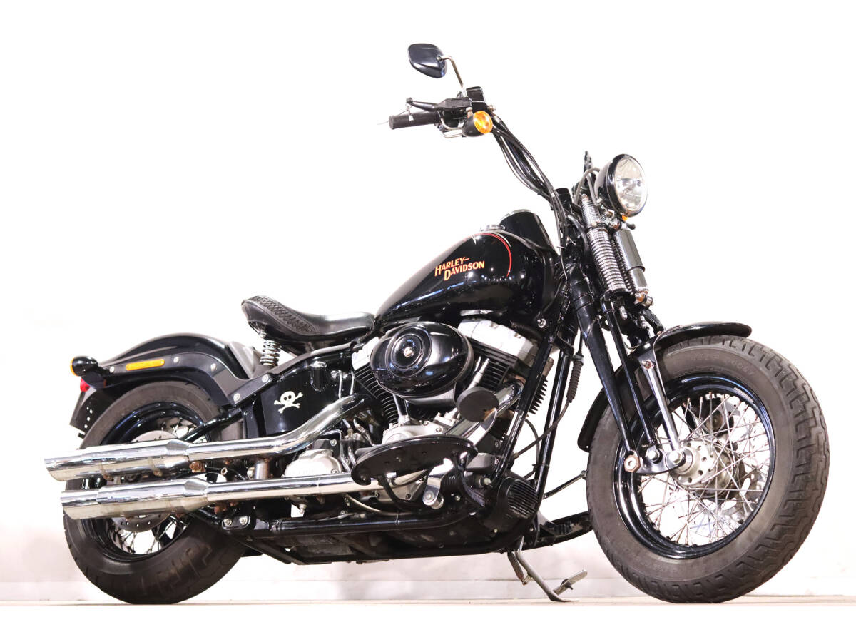 ハーレーFLSTSB クロスボーンズ 2009yモデル TC96B 19225km低走行 純正スプリンガー HD純正OPブラックフィンダービーカバー拍卖