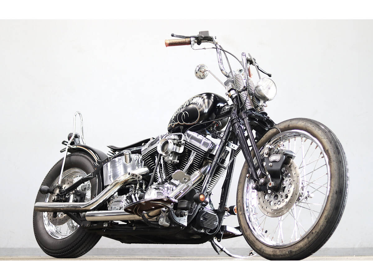 ハーレー FLSTF ファットボーイ 2004y TC88B チョッパーカスタム 74スプリンガー ドラッグパイプマフラー ピーナッツタンク CVキャブ拍卖