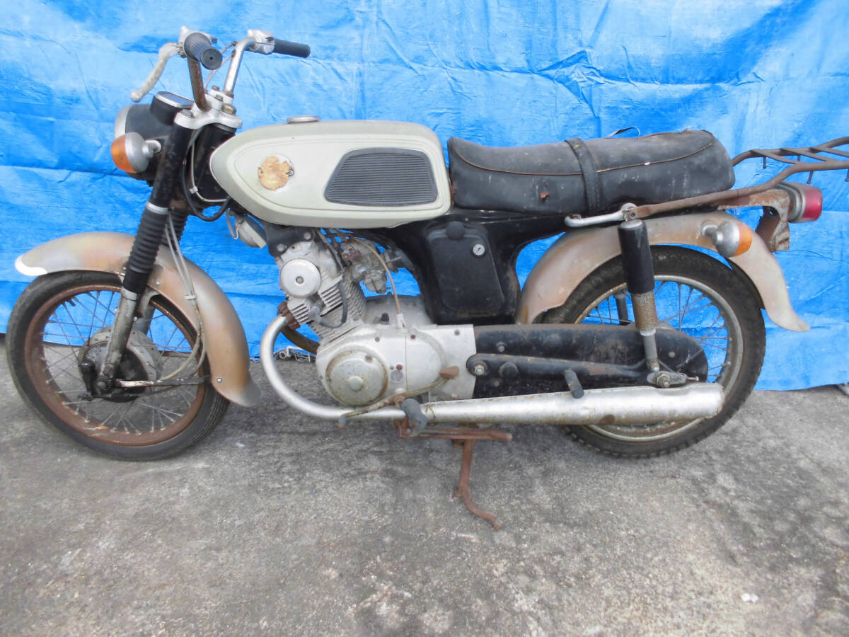 CS125☆S125☆キックNG☆キー無し☆7,821km☆販売証明書☆不動レストアベース☆部品取り拍卖