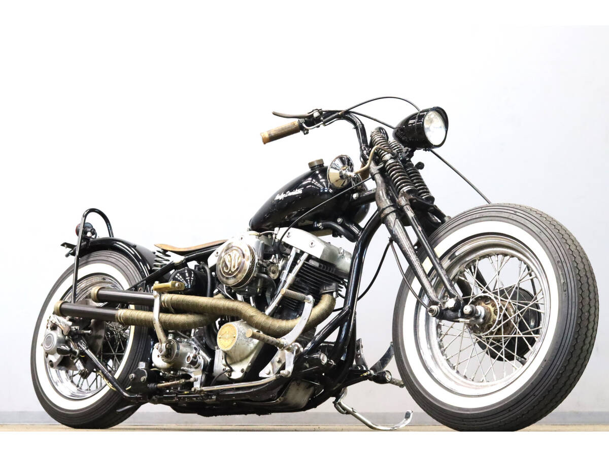 ハーレー SHOVELHEAD グースネック ショベル 1979y 1340cc リジット 74スプリンガー オープンプライマリー ノンロッカー ジョッキー拍卖