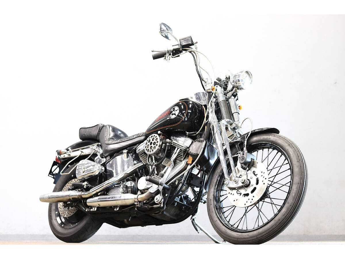 ハーレーFXSTS スプリンガー 1993y EVO 国内ディーラー車 フルチューンCV 北米マフラー HD純正シート ETC拍卖