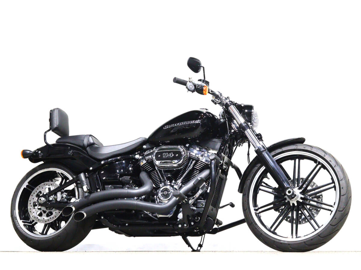 ハーレー FXBRS ブレイクアウト114 2022y 1223km Vanceマフラー TRIJYAサイドナンバー チューニング済 シーシーバー ETC拍卖