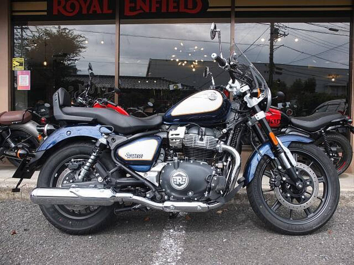 ROYAL ENFIELD スーパーメテオ650 セレスティアル・ブルー 試乗可 1オーナー トリッパー標準装備 フルノーマル拍卖