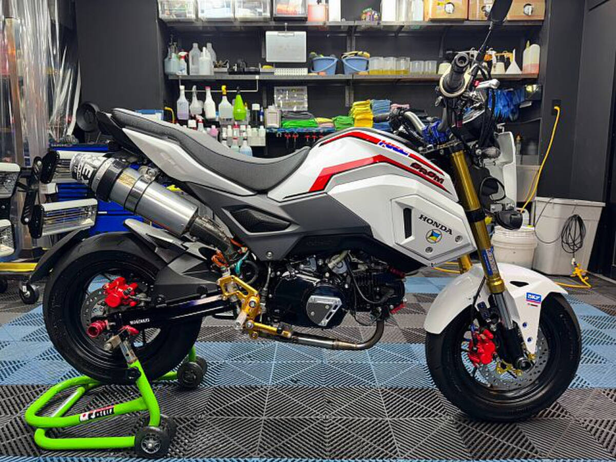 GROM フルカスタム カスタム多数 マフラー 外装 スイングアーム ハンドル シート サスペンション バックステップ LED 24ヵ月点検拍卖