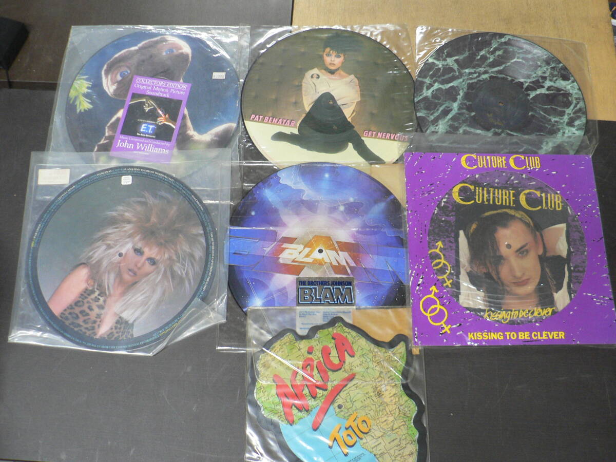 ピクチャーレコード TOTO ROSANNA/john Williams E.T./PAT NENATAR GET NERVOUS/CULTURE CLUB/BLAM 他 7枚まとめて拍卖