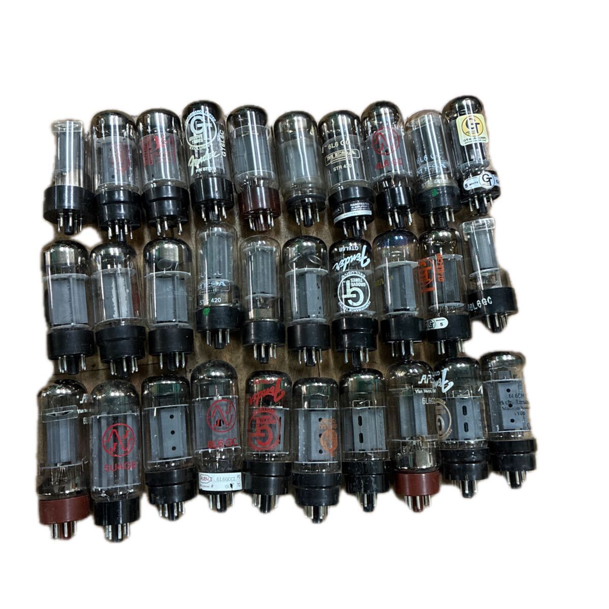 6L6 真空管 30本セット ジャンク品 中古ギターアンプ取り外し 動作品・不動品混在 まとめ売り拍卖