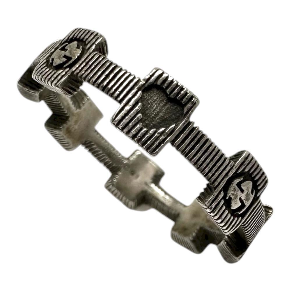 17号GUCCI/グッチ インターロッキングG リング・指輪 シルバー925 3.3g 17 シルバー ユニセックス拍卖