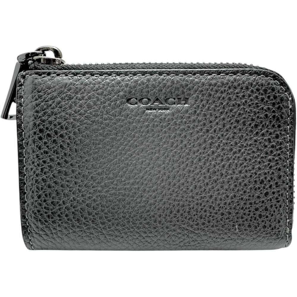 COACH/コーチ CW358 コインケース レザー グレーレザー/ダークグレージップ メンズ拍卖