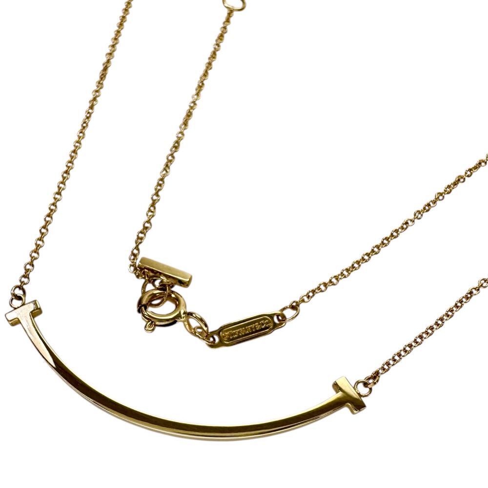 TIFFANY&Co./ティファニー ネックレス Tスマイル スモール K18ゴールド 2.9g 46cm レディース拍卖
