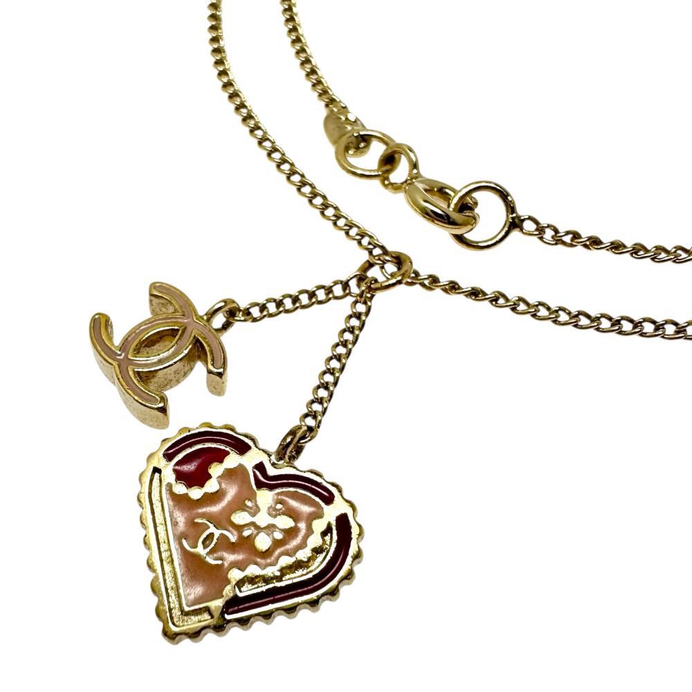 CHANEL/シャネル ココマーク ハート ネックレス メタル 3.6g 43cm 05P レディース拍卖