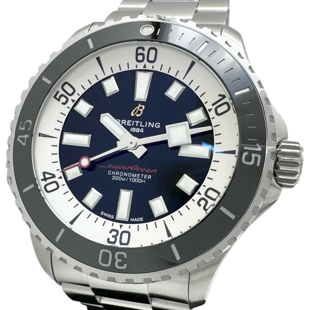 BREITLING/ブライトリング スーパーオーシャン A17378 腕時計 ステンレス 自動巻き ブラック文字盤/シルバーベルト メンズ拍卖