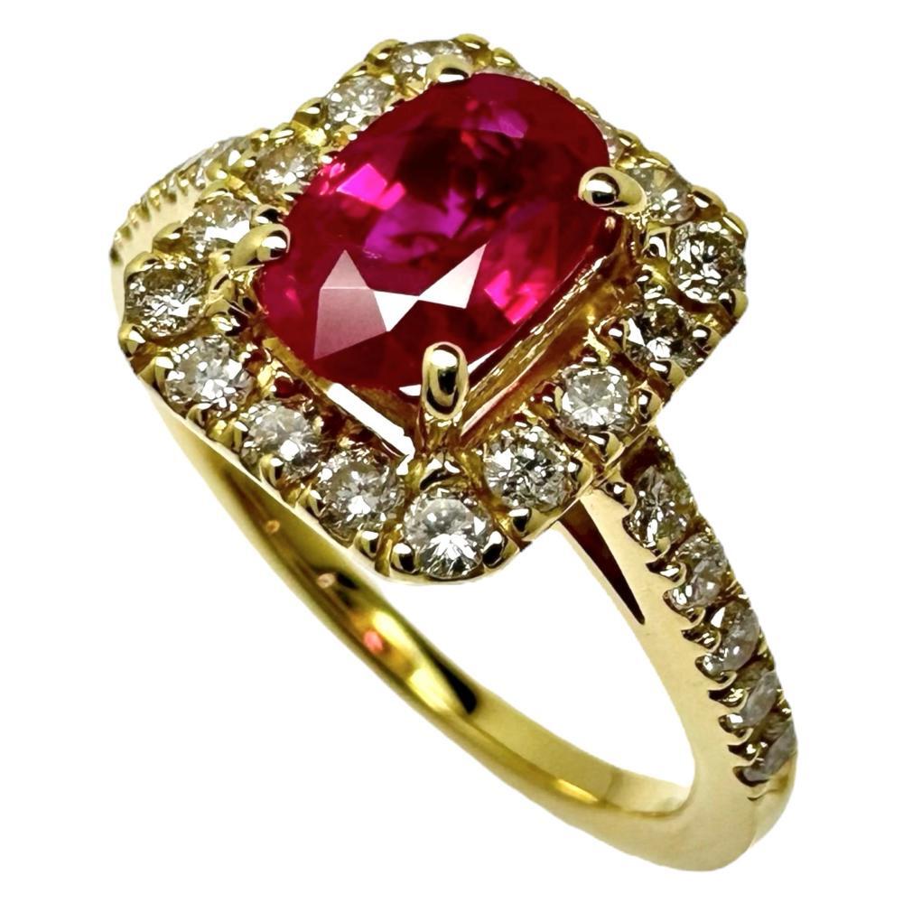 9.5号 ルビー 0.87ct ダイヤモンド 計0.40ct リング・指輪 K18ゴールド 4.0g レディース拍卖