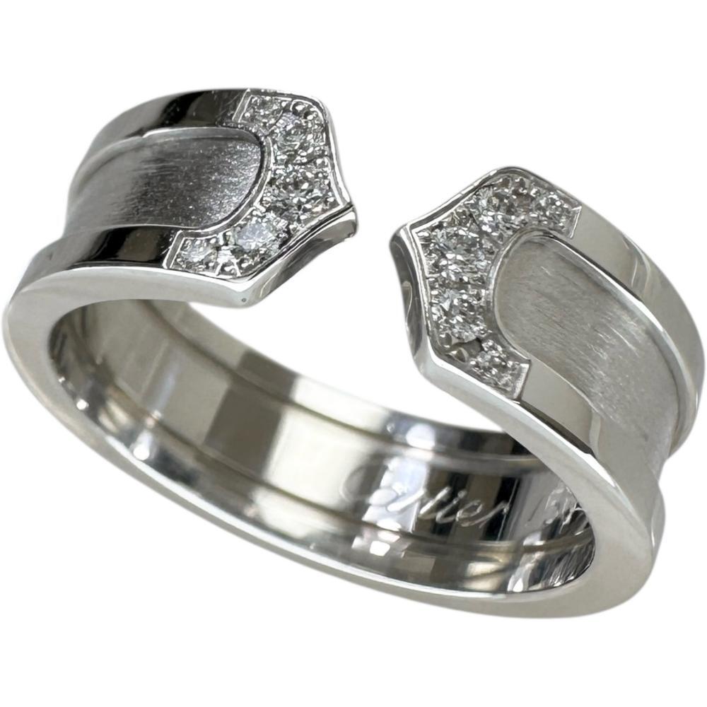 14号CARTIER/カルティエ C2リング ダイヤモンド リング・指輪 K18WGホワイトゴールド 7.9g #54 レディース拍卖