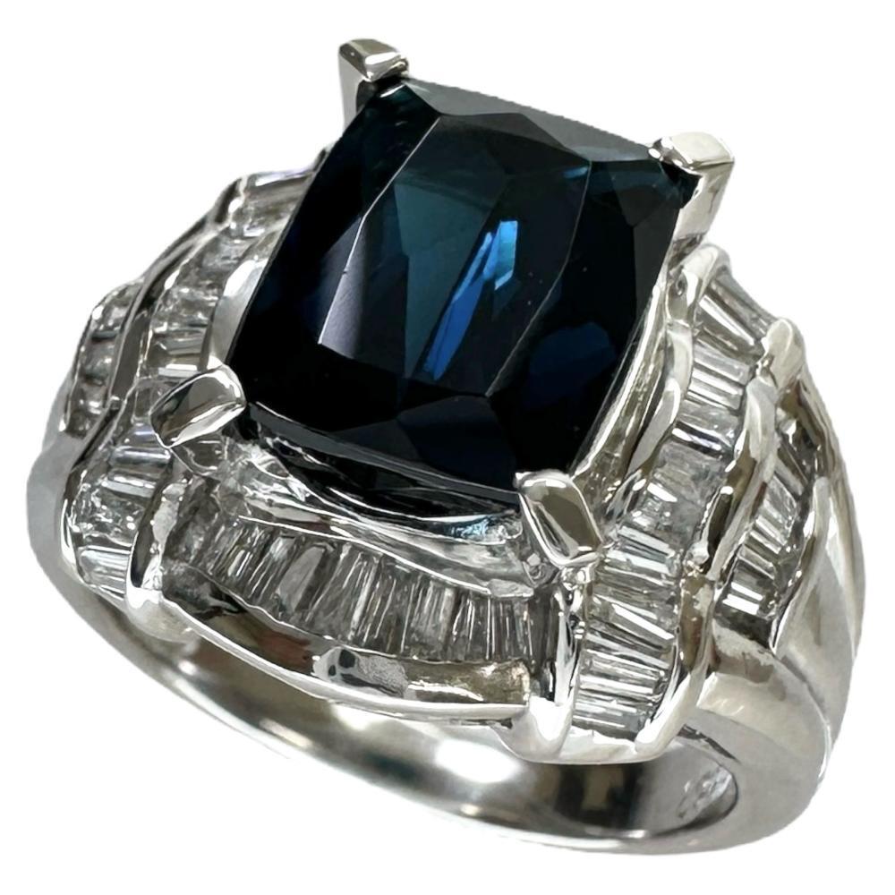 12.5号 インディゴライトブルートルマリン 3.08ct ダイヤモンド 0.67ct リング・指輪 Pt900プラチナ 13.9g レディース拍卖