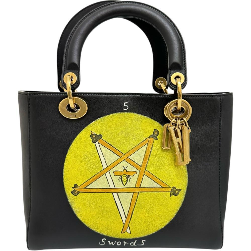 クリスチャンディオール レディディオール リゾートコレクション 2WAY ショルダーバッグ ハンドバッグ レザー ブラック レディース拍卖