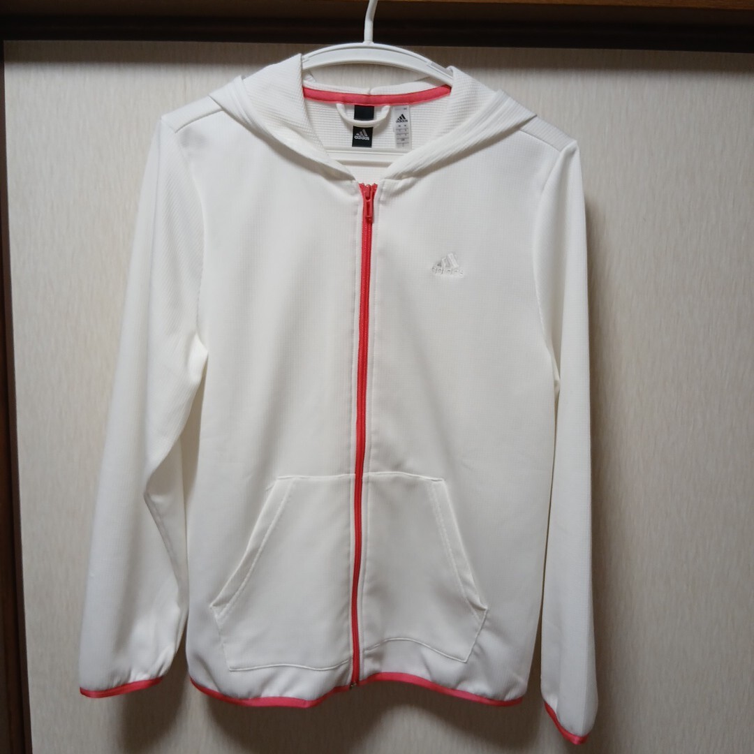 Adidas フード付きジャケット ホワイト L 10拍卖