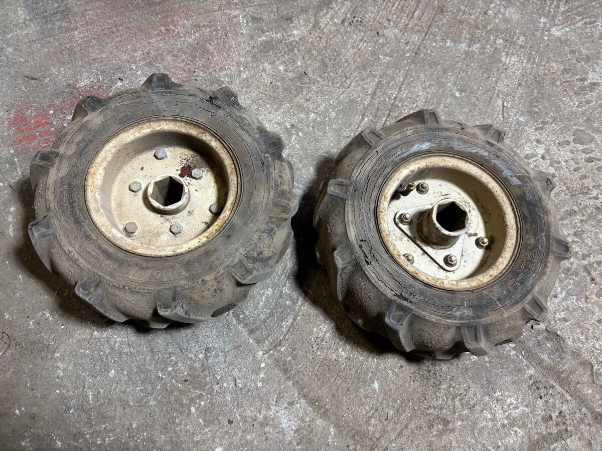 管理機耕運機耕うん機 部品 タイヤホイール チューブ 3.50-6 六角軸 ひびあり拍卖