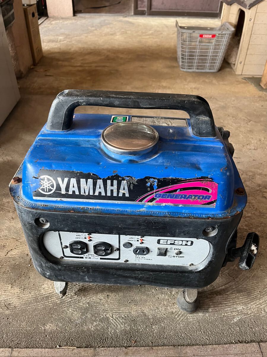 ポータブル発電機 エンジン発電機 在庫処分 動作未確認 ジャンク取扱 圧縮あります ヤマハ EF9H 拍卖